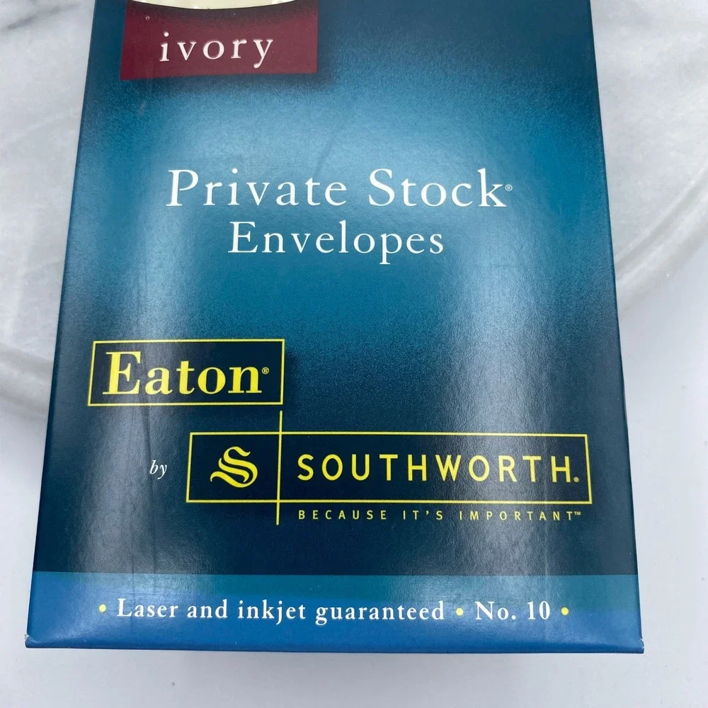 Eaton Southworth No 10 Envelopes Ivory 24lb 25% Cotton 25ct 32-324-10 NEW